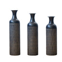 Set de 3 Jarrones Decorativos de Metal