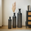 Set de 3 Jarrones Decorativos de Metal